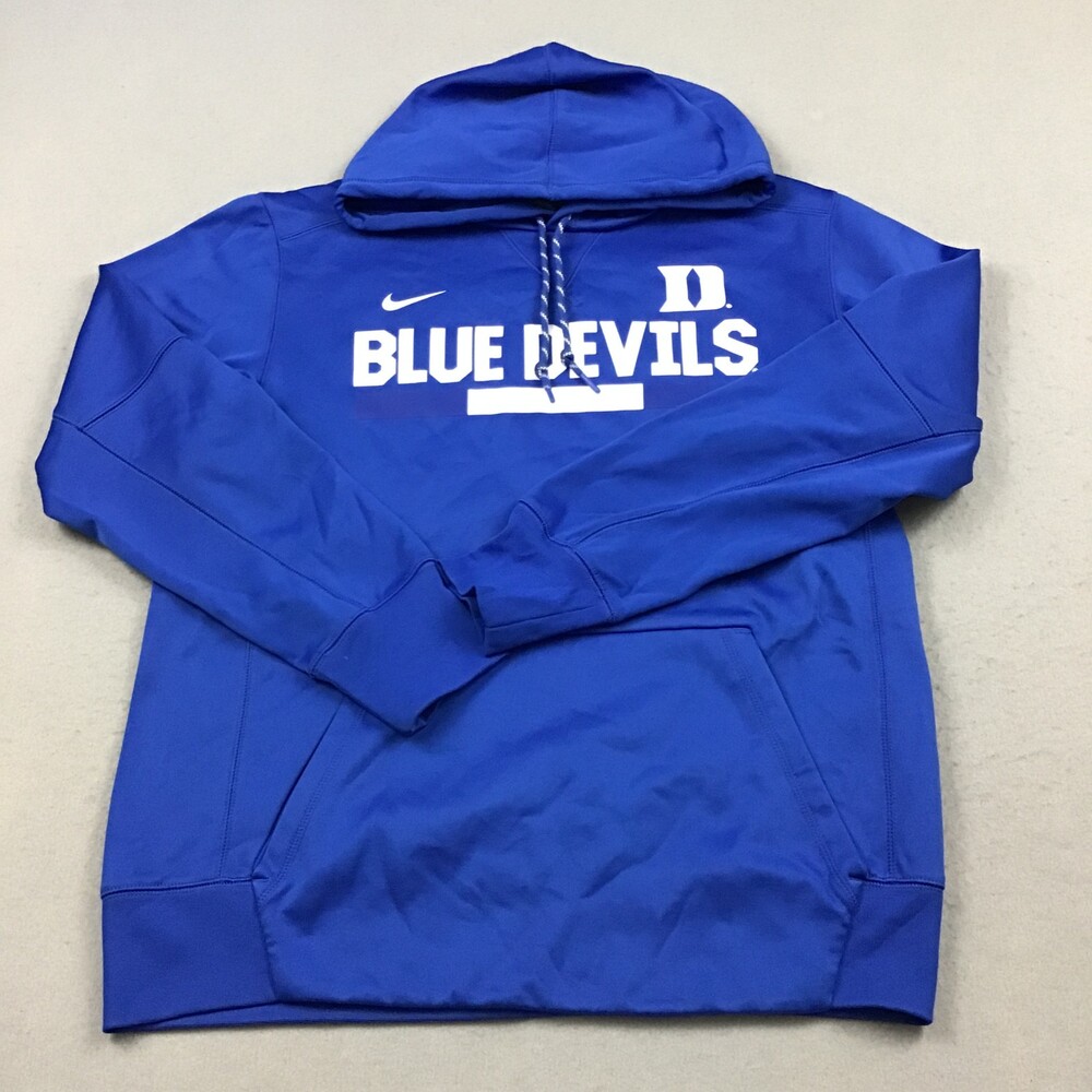 Duke Blue Devils Hoodie Men Medium Blue Nike Dri Fit NCAA Basketball Nike M
